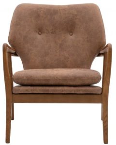 Gallery Direct Jensen Armchair Brown Leather | Shackletons