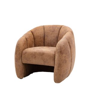 Gallery Direct Atella Tub Chair Antique Tan Leather | Shackletons