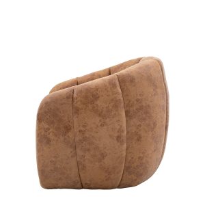 Gallery Direct Atella Tub Chair Antique Tan Leather | Shackletons