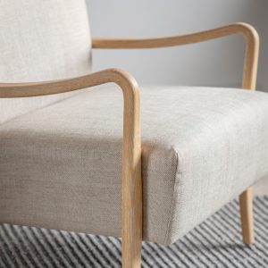 Gallery Direct Chedworth Armchair Natural Linen | Shackletons