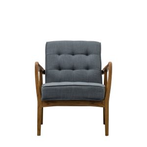 Gallery Direct Humber Armchair Dark Grey Linen | Shackletons