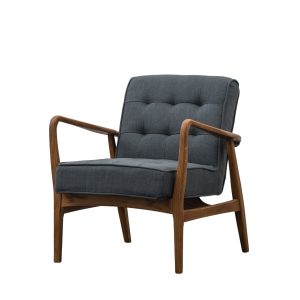 Gallery Direct Humber Armchair Dark Grey Linen | Shackletons