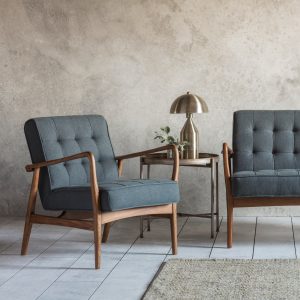 Gallery Direct Humber Armchair Dark Grey Linen | Shackletons