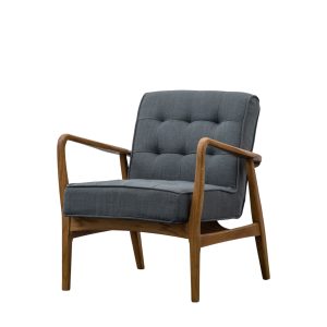 Gallery Direct Humber Armchair Dark Grey Linen | Shackletons