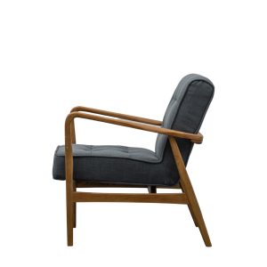 Gallery Direct Humber Armchair Dark Grey Linen | Shackletons