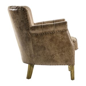 Gallery Direct Hickman Armchair Brown Leather | Shackletons