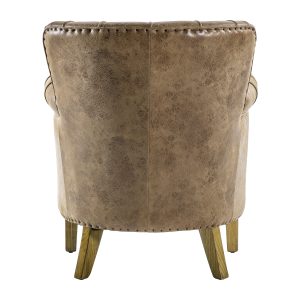 Gallery Direct Hickman Armchair Brown Leather | Shackletons