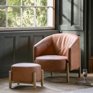 Gallery Direct Tindon Armchair Vintage Brown Leather | Shackletons