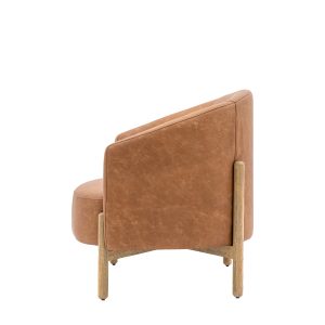 Gallery Direct Tindon Armchair Vintage Brown Leather | Shackletons