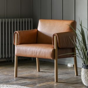 Gallery Direct Stratford Armchair Brown Leather | Shackletons