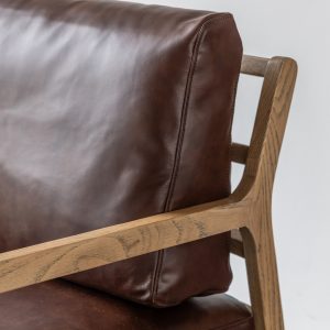 Gallery Direct Cortona Armchair Antique Brn Leather | Shackletons