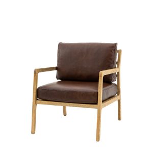 Gallery Direct Cortona Armchair Antique Brn Leather | Shackletons