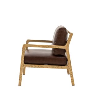 Gallery Direct Cortona Armchair Antique Brn Leather | Shackletons