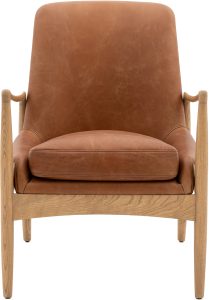 Gallery Direct Carrera Armchair Brown Leather | Shackletons