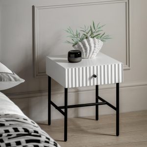 Gallery Direct Buckhurst 1 Drawer Bedside White | Shackletons