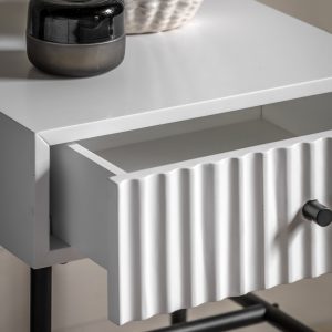 Gallery Direct Buckhurst 1 Drawer Bedside White | Shackletons