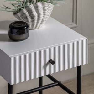 Gallery Direct Buckhurst 1 Drawer Bedside White | Shackletons