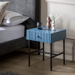 Gallery Direct Buckhurst 1 Drawer Bedside Blue | Shackletons