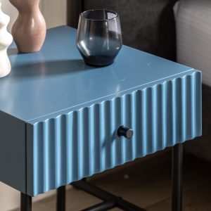 Gallery Direct Buckhurst 1 Drawer Bedside Blue | Shackletons