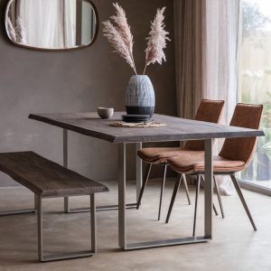 Gallery Direct Huntington Dining Bench Grey | Shackletons