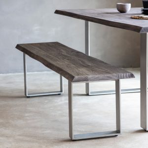 Gallery Direct Huntington Dining Bench Grey | Shackletons