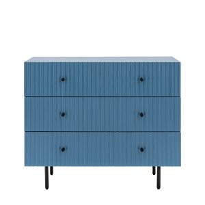 Gallery Direct Buckhurst 3 Drawer Chest Blue | Shackletons