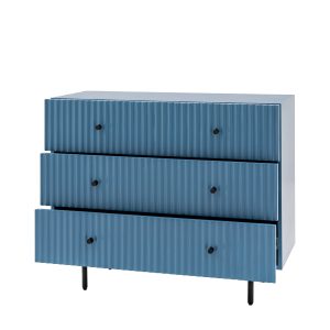 Gallery Direct Buckhurst 3 Drawer Chest Blue | Shackletons