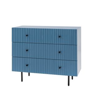 Gallery Direct Buckhurst 3 Drawer Chest Blue | Shackletons