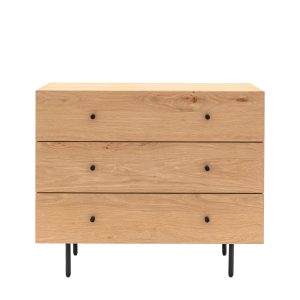 Gallery Direct Ashdown 3 Drawer Chest Natural | Shackletons