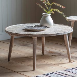 Gallery Direct Agra Coffee Table Natural White | Shackletons