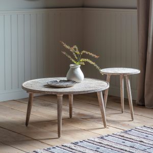 Gallery Direct Agra Coffee Table Natural White | Shackletons