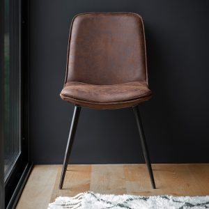 Gallery Direct Newton Chair Brown Set of 2 | Shackletons