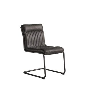 Gallery Direct Capri Leather Chair Antique Ebony | Shackletons