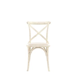 Gallery Direct Cafe Chair White Linen Set of 2 | Shackletons