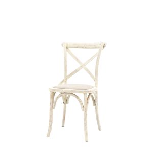 Gallery Direct Cafe Chair White Linen Set of 2 | Shackletons