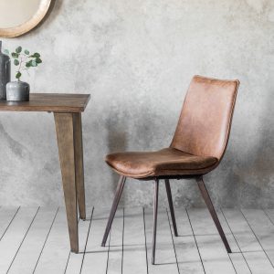 Gallery Direct Hinks Chair Brown Set of 2 | Shackletons