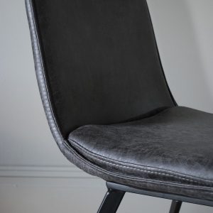 Gallery Direct Hinks Chair Grey Set of 2 | Shackletons