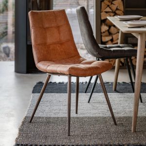 Gallery Direct Darwin Brown Chair Set of 2 | Shackletons