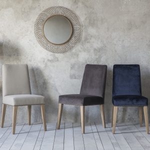 Gallery Direct Rex Dining Chair Cement Linen Set of 2 | Shackletons