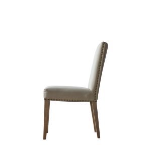 Gallery Direct Rex Dining Chair Cement Linen Set of 2 | Shackletons