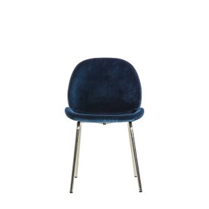 Gallery Direct Flanagan Chair Petrol Blue Velvet Set of 2 | Shackletons