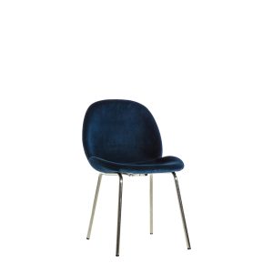 Gallery Direct Flanagan Chair Petrol Blue Velvet Set of 2 | Shackletons