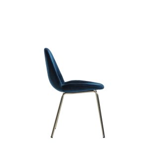 Gallery Direct Flanagan Chair Petrol Blue Velvet Set of 2 | Shackletons