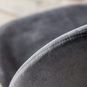 Gallery Direct Flanagan Chair Grey Velvet Set of 2 | Shackletons