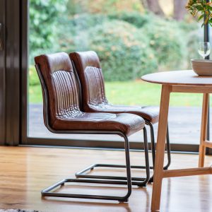 Gallery Direct Capri Leather Chair Brown | Shackletons