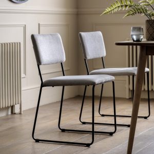 Gallery Direct Chalkwell Dining Chair Light Grey Set of 2 | Shackletons