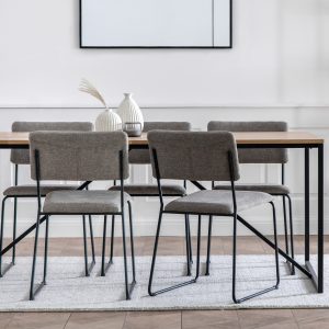 Gallery Direct Chalkwell Dining Chair Chocolate Set of 2 | Shackletons