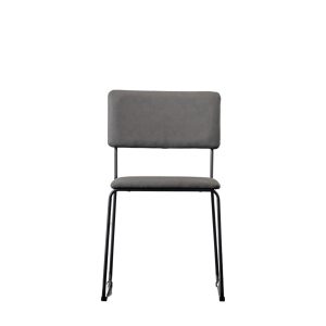 Gallery Direct Chalkwell Dining Chair Slate Faux Leather Set of 2 | Shackletons