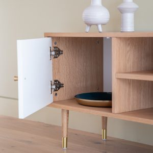 Gallery Direct Newbury Media Unit Oak White | Shackletons