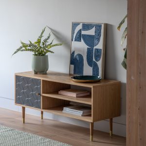 Gallery Direct Newbury Media Unit Oak Grey | Shackletons